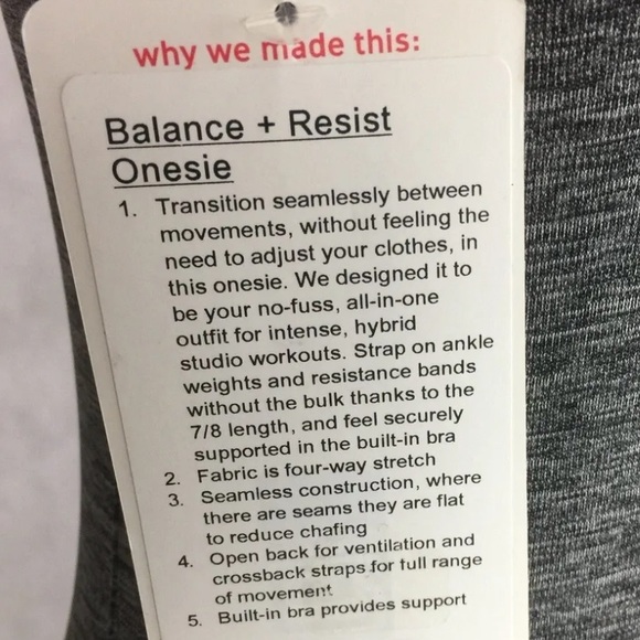 Lululemon Jumpsuit Balance Resist gray new with tags - Picture 4 of 4